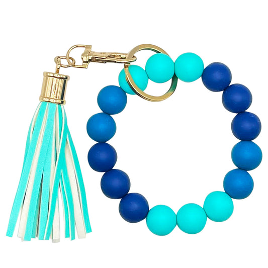 Silicone Bracelet Keychain Wristlet - Ocean