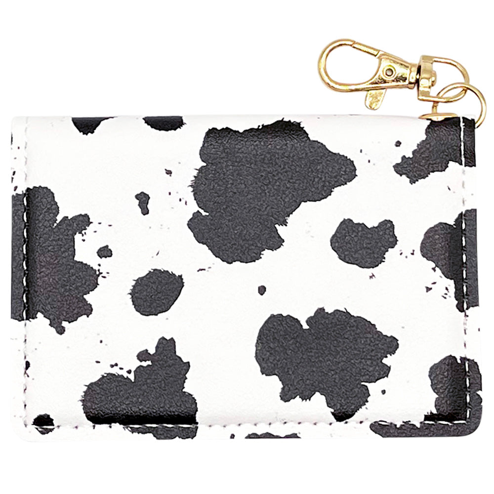 Slim ID Wallet Keychain for Women - Cow