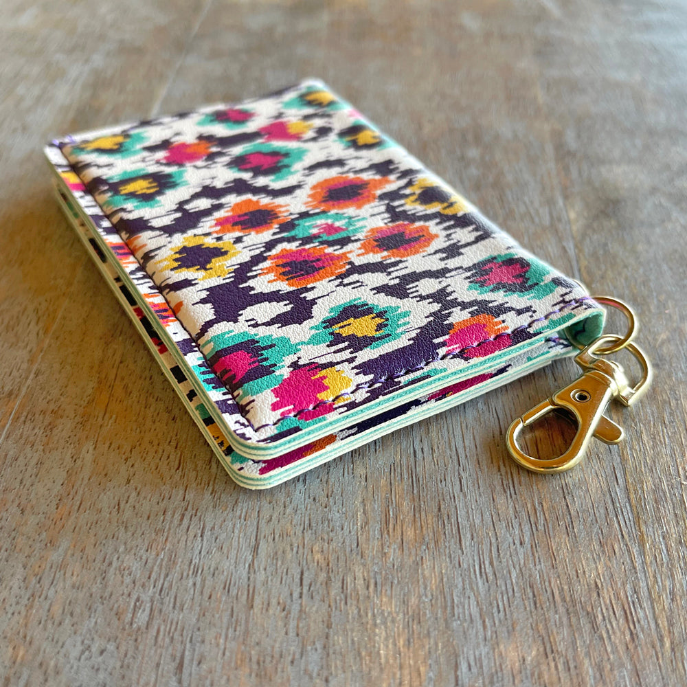 Slim ID Wallet Keychain for Women - Aztec