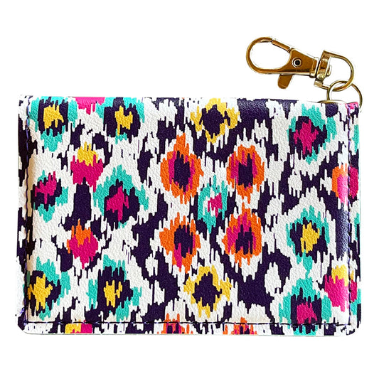 Slim ID Wallet Keychain for Women - Aztec