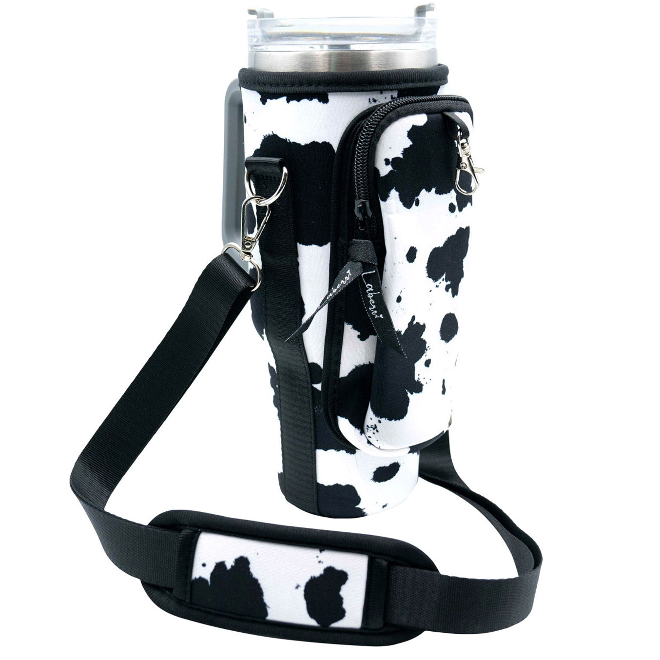 Crossbody 40 oz Tumbler" Handle" Bag - Cow