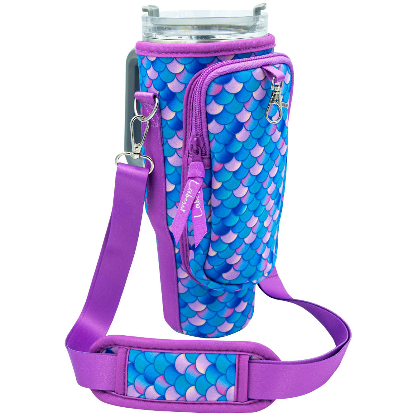 Crossbody 40 oz Tumbler" Handle" Bag - Mermaid