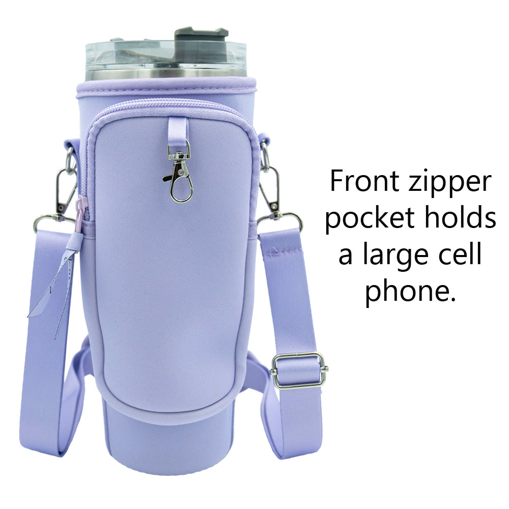 Crossbody 40 oz Tumbler" Handle" Bag - Lavender