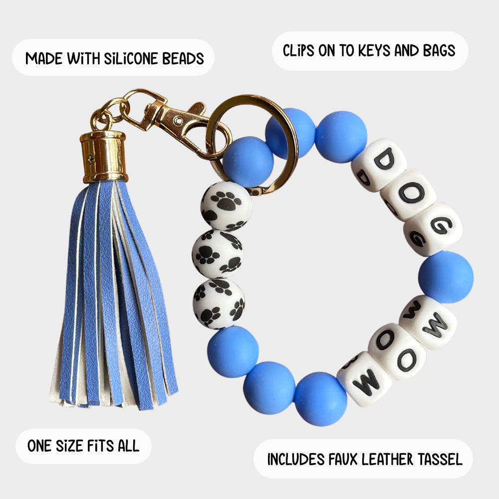 ID Wallet and Bracelet Keychain Set - Dog Mom