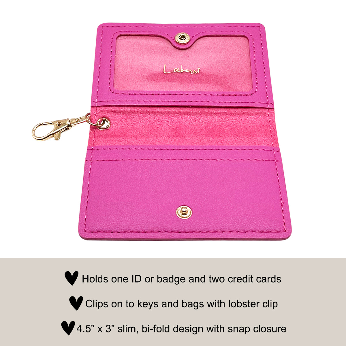 ID Wallet Keychain - Pink