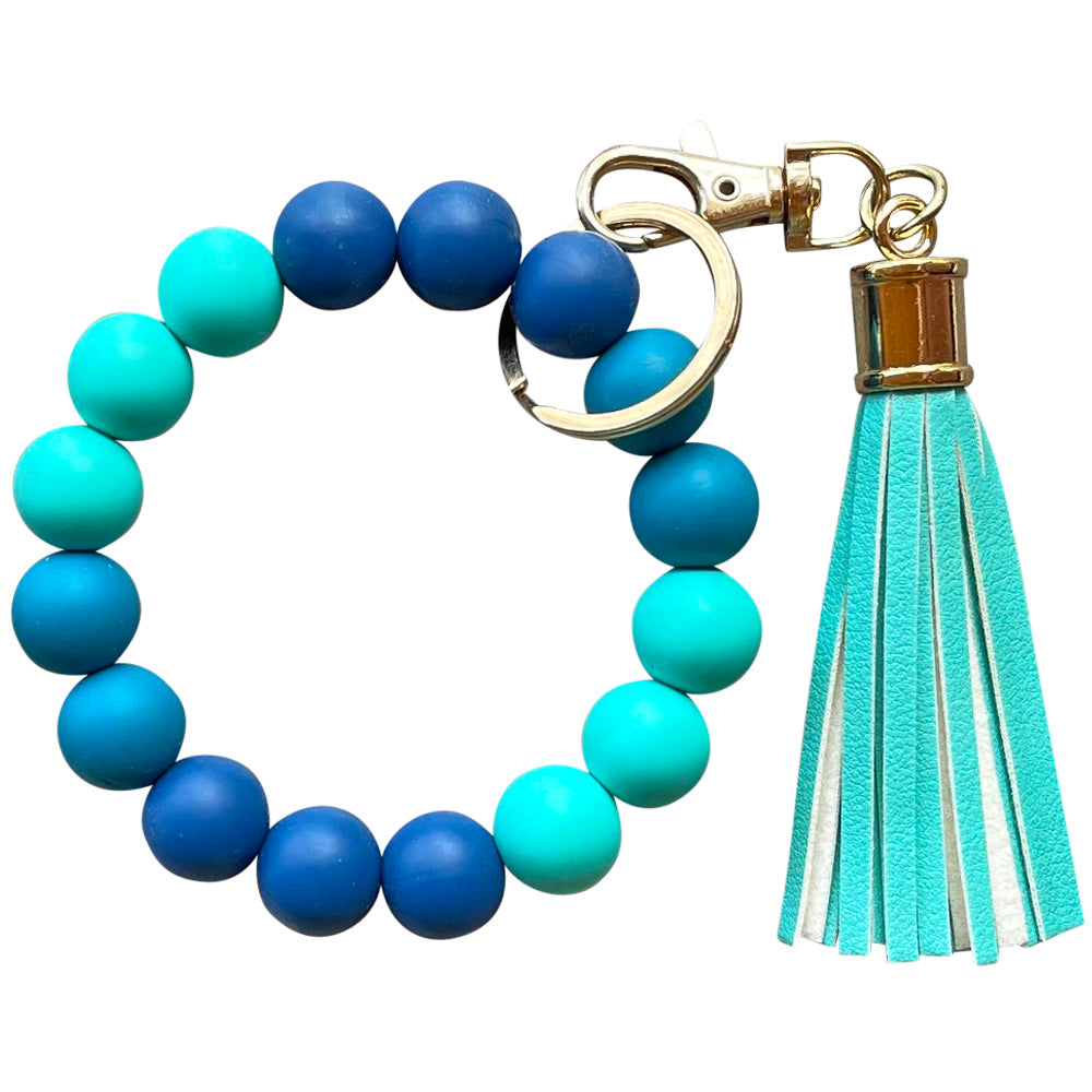 Silicone Bracelet Keychain Wristlet - Ocean