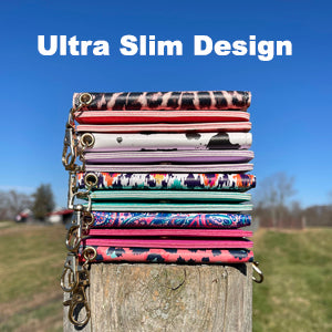 Slim ID Wallet Keychain for Women - Aztec