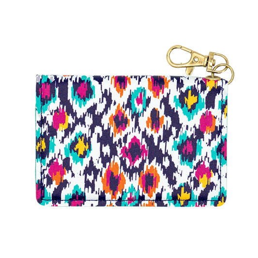 Slim ID Wallet Keychain for Women - Aztec